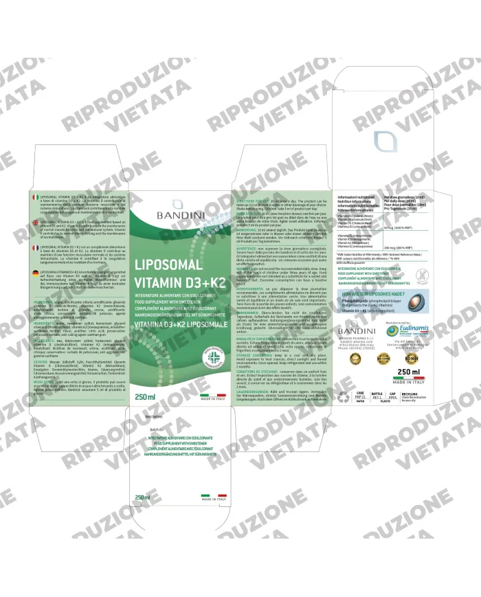 D3 K2 Liposomiale Liquida - 250 ml